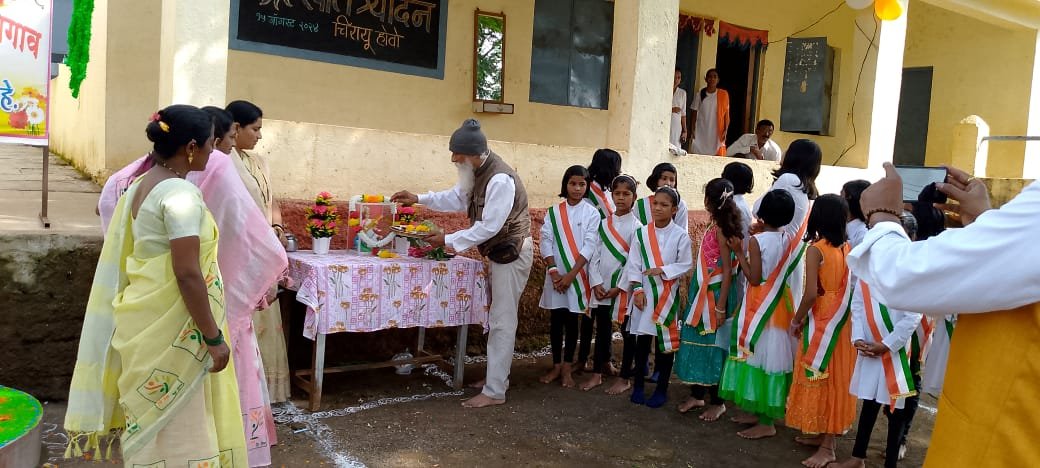 Independence day 15 2024 Attending Independence Day celebration in Bhor school, Mazgaon